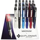 DIPLOMAT Set 18 stilouri Diplomat Magnum, cu penita M, din otel inoxidabil (18 stilouri - 3 x 6 culori)