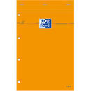 OXFORD Blocnotes A4+, OXFORD Orange, 80 file galben - 80g/mp, Scribzee, 4 perf, coperta carton - dictando