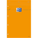 OXFORD Blocnotes A4+, OXFORD Orange, 80 file albe - 80g/mp, Scribzee, 4 perf, coperta carton - mate