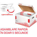 Esselte Container arhivare si transport ESSELTE Speedbox, cu capac, carton, dimensiune M, alb