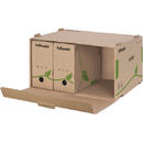 Container arhivare si transport ESSELTE Eco, deschidere frontala, carton, natur