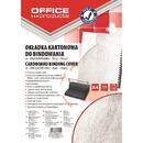 Coperta carton imitatie piele 250g/mp, A4, 100/top Office Products - alb
