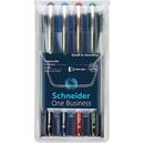Schneider Roller cu cerneala SCHNEIDER One Business, ball point 0.6mm, 4 culori/set - (N,R,A,V)