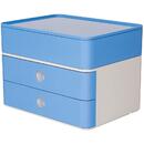 Han Suport cu 2 sertare + cutie ustensile HAN Allison Smart Box Plus - bleu sky