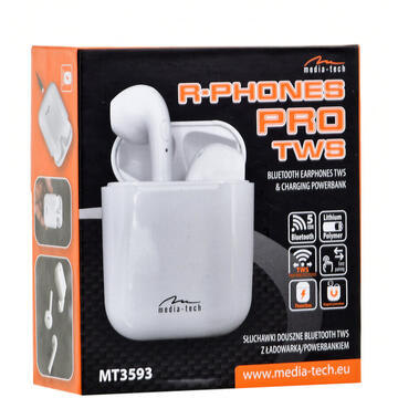 MEDIA-TECH HEADPHONES BT 5.0 TWS MT3593