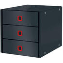 Leitz Cabinet cu sertare LEITZ Cosy Click & Store, 3 sertare, carton laminat, A4, gri antracit