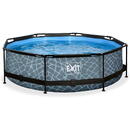 Exit Toys Exit Toys Stone Pool, Frame Pool O 300x76cm, swimming pool (grey, with filter pump)