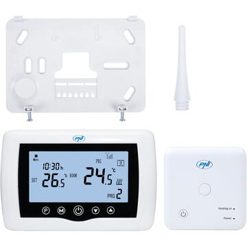 Termostat inteligent PNI CT36 fara fir, cu WiFi, control prin Internet, pentru centrale termice, APP TuyaSmart