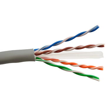 Cablu UTP CAT6e PNI U06 cu 4 perechi pentru internet 1 Gigabit si sisteme de supraveghere Rola 305m