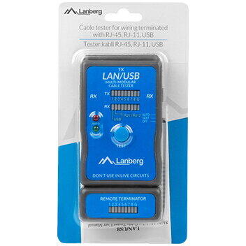 Lanberg NT-0403 network cable tester PoE tester Blue