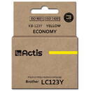 ACTIS Actis KB-123Y ink for Brother printer; Brother LC123Y/LC121Y replacement; Standard; 10 ml; yellow