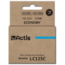 ACTIS Actis KB-123C ink for Brother printer; Brother LC123C/LC121C replacement; Standard; 10 ml; cyan