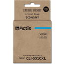 ACTIS Actis KC-551C ink for Canon printer; Canon CLI-551C replacement; Standard; 12 ml; cyan (with chip)
