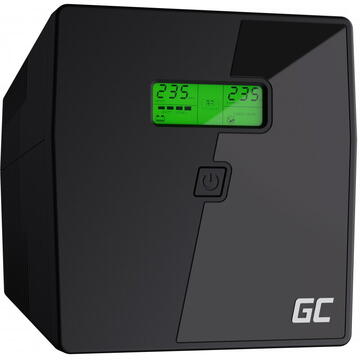 UPS Green Cell 700W 1000VA Microsine line-interactive USB RJ45 LCD display 2 Prize Schuko 2 IEC
