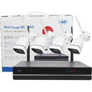 PNI Kit supraveghere video PNI House WiFi660 NVR 8 canale si 4 camere wireless de exterior 3MP, P2P, IP66