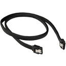 Sharkoon SATA III Cable sleeved - black - 75 cm