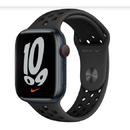 Apple Watch Series 7 Nike GPS + Cellular 45mm Midnight Aluminium Case with Anthracite Sport Band - Black
