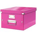 Leitz Cutie depozitare LEITZ WOW Click & Store, carton laminat, medie, roz