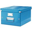 Leitz Cutie depozitare LEITZ WOW Click & Store, carton laminat, medie, albastru
