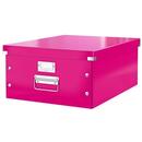 Leitz Cutie depozitare LEITZ WOW Click & Store, carton laminat, mare, roz