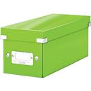 Cutie depozitare Leitz WOW Click & Store, carton laminat, pliabila, cu capac, 14x13x35 cm, verde