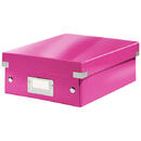 Leitz Cutie depozitare LEITZ WOW Click & Store Organizer, carton laminat, mica, roz