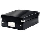 Cutie depozitare LEITZ WOW Click & Store Organizer, carton laminat, mica, negru