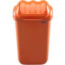 PLAFOR Cos plastic cu capac batant, pentru reciclare selectiva, capacitate 50l, PLAFOR Fala - portocaliu