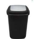 PLAFOR Cos plastic reciclare selectiva, capacitate 28l, PLAFOR Quatro - negru cu capac gri - altele