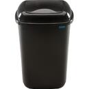 PLAFOR Cos plastic reciclare selectiva, capacitate 90l, PLAFOR Quatro - negru cu capac negru - altele