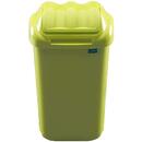 PLAFOR Cos plastic cu capac batant, pentru reciclare selectiva, capacitate 50l, PLAFOR Fala - verde