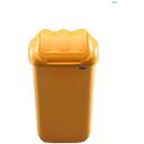 PLAFOR Cos plastic cu capac batant, pentru reciclare selectiva, capacitate 15l, PLAFOR Fala - galben