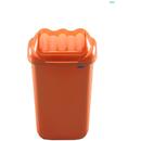 PLAFOR Cos plastic cu capac batant, pentru reciclare selectiva, capacitate 15l, PLAFOR Fala - portocaliu