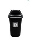 PLAFOR Cos plastic reciclare selectiva, capacitate 45l, PLAFOR Sort - negru cu capac negru - altele