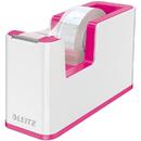 Leitz Dispenser banda adeziva LEITZ WOW, PS, banda inclusa, culori duale, alb-roz