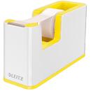 Leitz Dispenser banda adeziva LEITZ WOW, PS, banda inclusa, culori duale, alb-galben