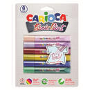 Carioca Vopsea pentru textile, rezistanta la spalare, 6 culori/blister, CARIOCA Fabric Paint - Perly