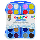 Carioca Acuarele lavabile, 24 culori/cutie + 2 pensule, CARIOCA Aquarell