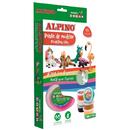 Alpino Kit 6 culori x 40gr. plastelina magica, ALPINO Magic Dough - Fantasy Animals