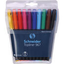 Schneider Liner SCHNEIDER 967, varf fetru 0.4mm, 10 culori/set - (N, R, A, V, Vi, Roz, G, P, M, Bleu)