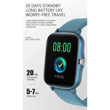 Smartwatch SENBONO LADY Y20 1.7" Blue