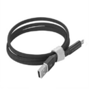 SOMOSTEL USB TYPE-C 2.0A CABLE BLACK SOMOSTEL 2400mAh QUICK CHARGER QC 3.0 1M POWERLINE SMS-BW04 BLACK USB-C - FLAT TEXTILE BRAID + LED