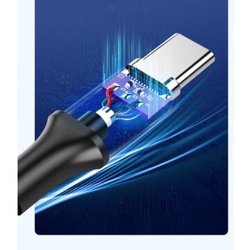 CABLE DENMEN D23V USB TYP-C BLACK 2METERS USB 2.1A