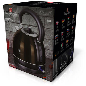 Fierbator Electric kettle Berlinger Haus BH/9337 Metallic Line Shine Black Edition