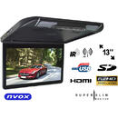 NVOX Monitor LCD de tavan auto 13 inchi HDMI USB SD... (NVOX VRF1343U BL)