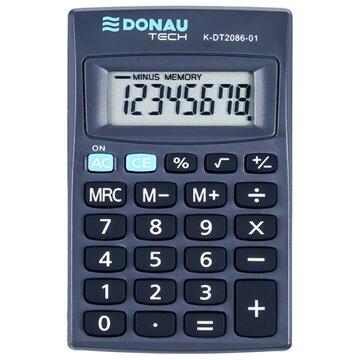 Calculator de birou Calculator de buzunar, 8 digits, Donau Tech DT2086 - negru