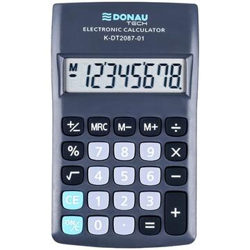 Calculator de birou Calculator de buzunar, 8 digits, Donau Tech DT2087 - negru