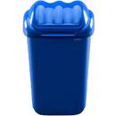 PLAFOR Cos plastic cu capac batant, pentru reciclare selectiva, capacitate 50l, PLAFOR Fala - albastru