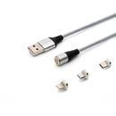 SAVIO Savio CL-152 USB cable 1 m USB 2.0 USB C Micro USB A/Lightning Silver