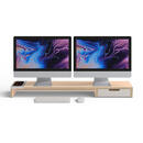 All-in-one wireless charging & hub station for dual monitors POUT EYES 9 Maple White